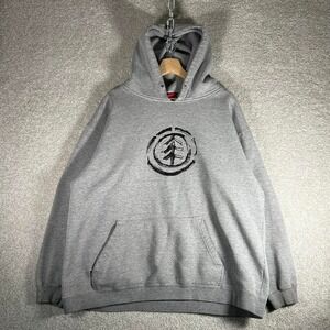 Y2K Element Skateboards grey distressed skater hoodie